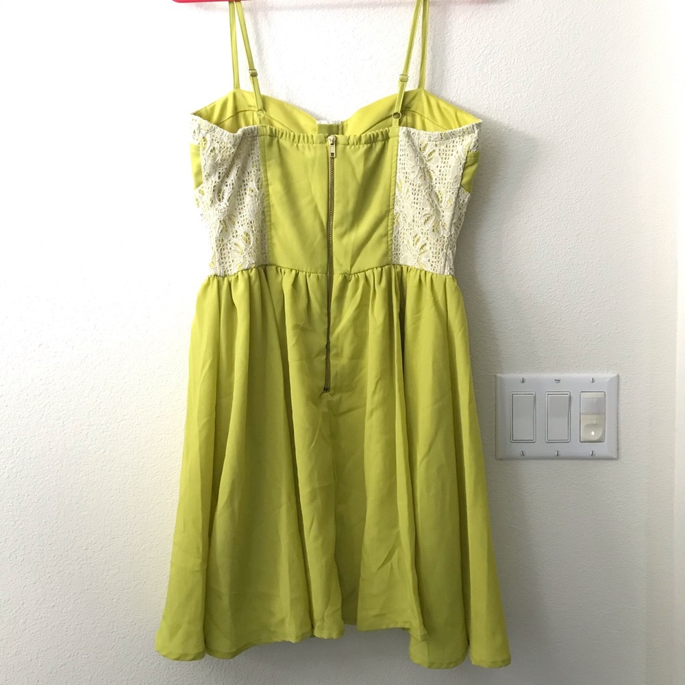 Margo & Sebastian Chartreuse Dress! Summer dress! - Picture 5 of 7